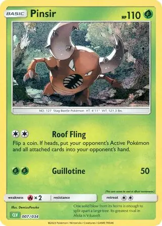 Pinsir - Venusaur & Lugia ex 007/034 (Holo)