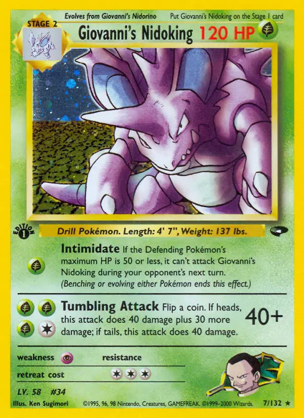 Giovanni's Nidoking - Gym Challenge 007/132 (Holo)