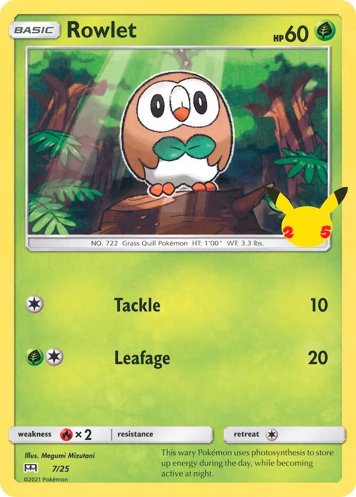 Rowlet - McDonald's Collection 2021 007/025 (Regular)