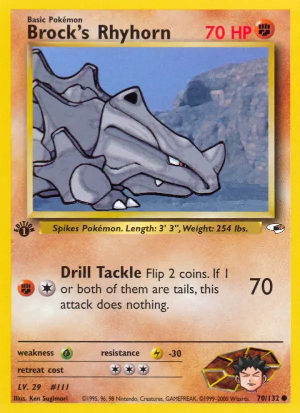 Brock's Rhyhorn - Gym Heroes 070/132 (Regular)