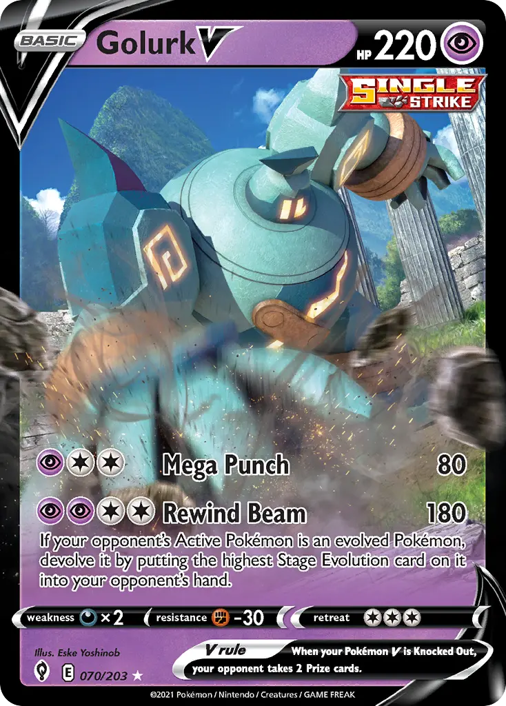 Golurk V - Evolving Skies 070/203 (Holo)