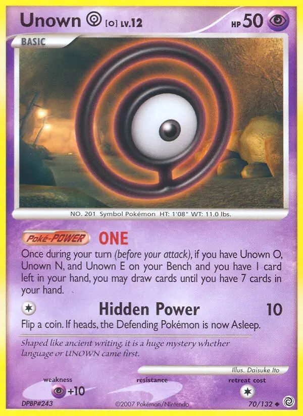 Unown [O] - Secret Wonders 070/132 (Regular)