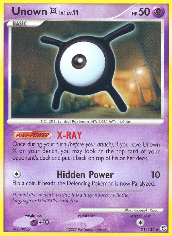 Unown [X] - Secret Wonders 071/132 (Reverse Holo)