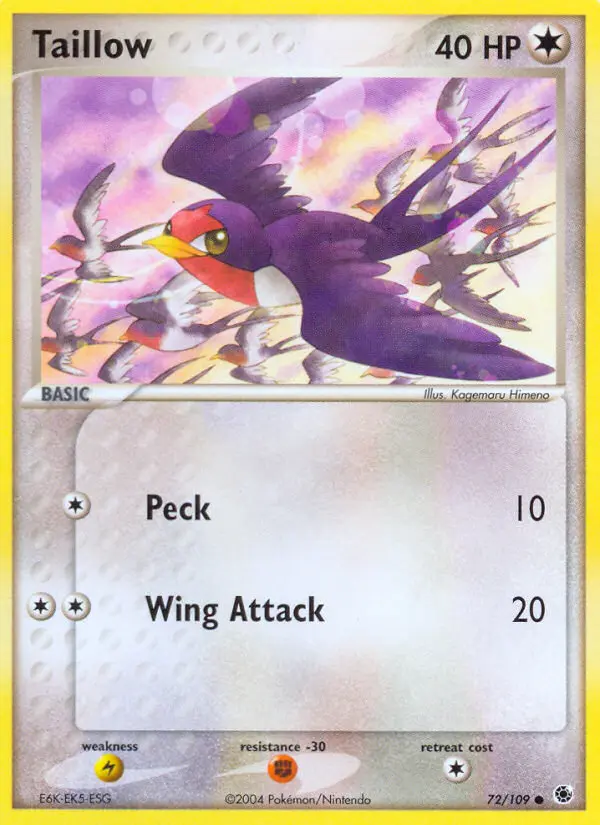 Taillow - Ruby & Sapphire 072/109 (Regular)