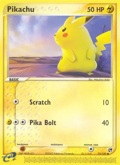 Pikachu - Sandstorm 072/100 (Regular)