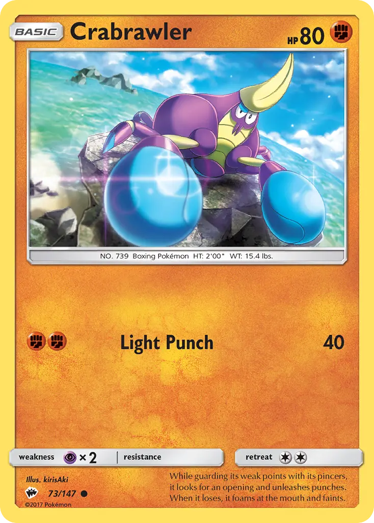 Crabrawler - Burning Shadows 073/147 (Reverse Holo)