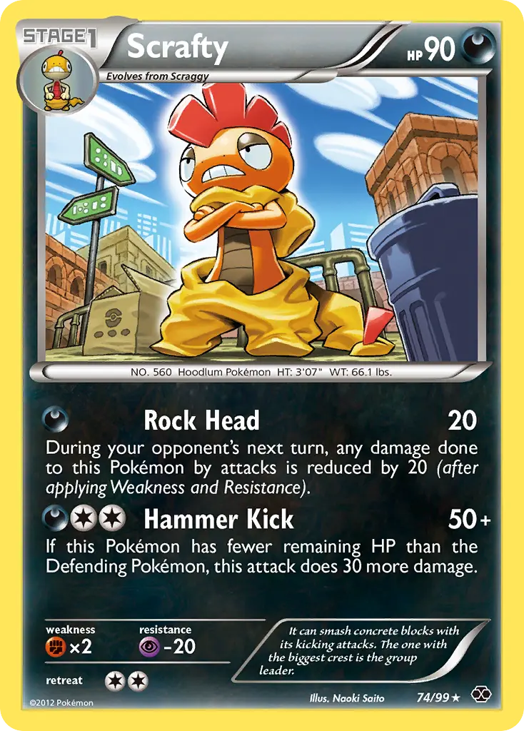 Scrafty - Next Destinies 074/099 (Reverse Holo)
