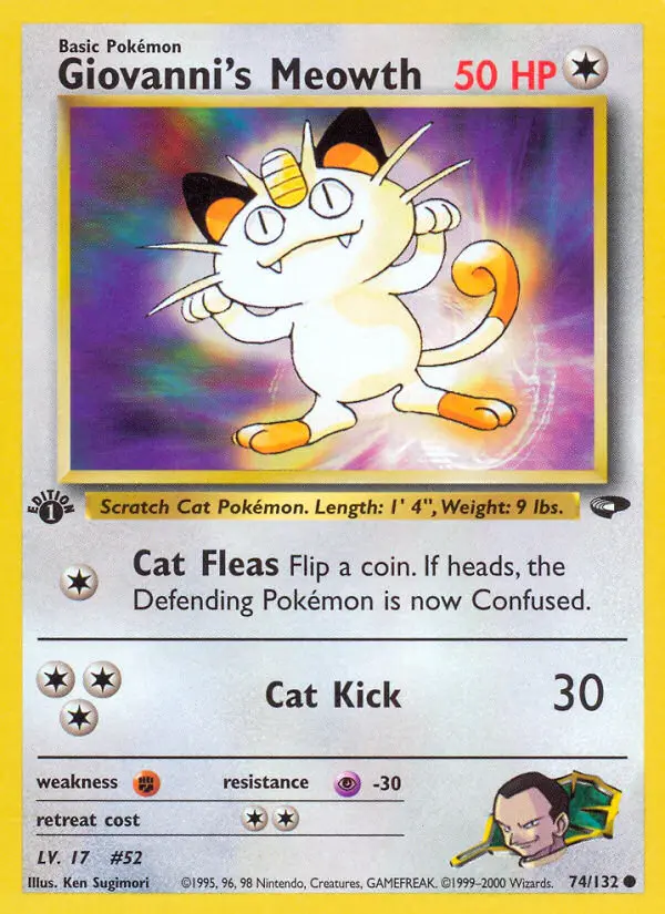 Giovanni's Meowth - Gym Challenge 074/132 (Regular)