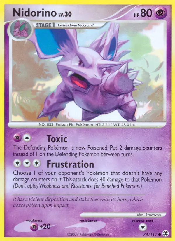 Nidorino - Rising Rivals 074/111 (Reverse Holo)
