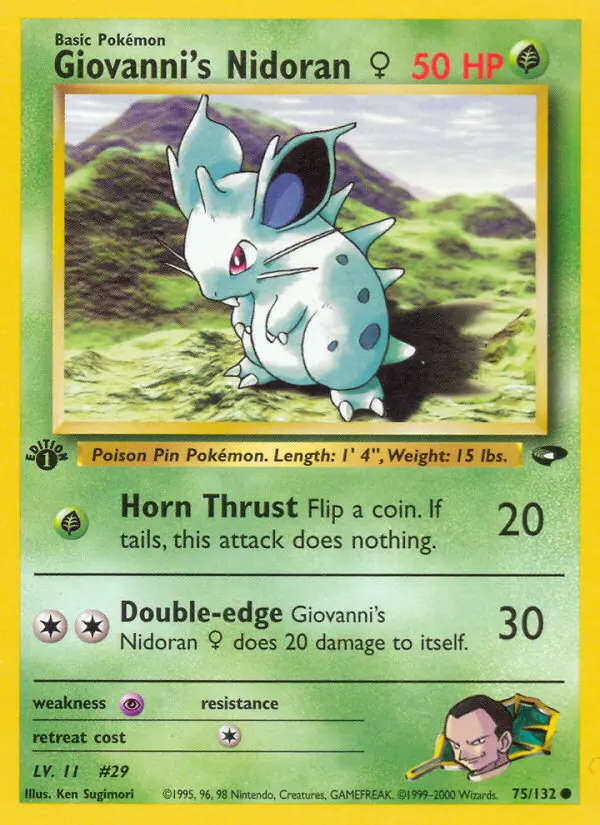 Giovanni's Nidoran ♀ - Gym Challenge 075/132 (Regular)