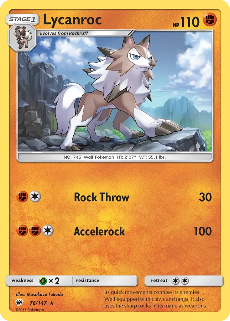 Lycanroc - Burning Shadows 076/147 (Regular)