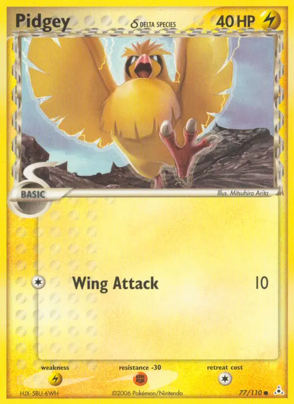 Pidgey δ - Holon Phantoms 077/110 (Reverse Holo)