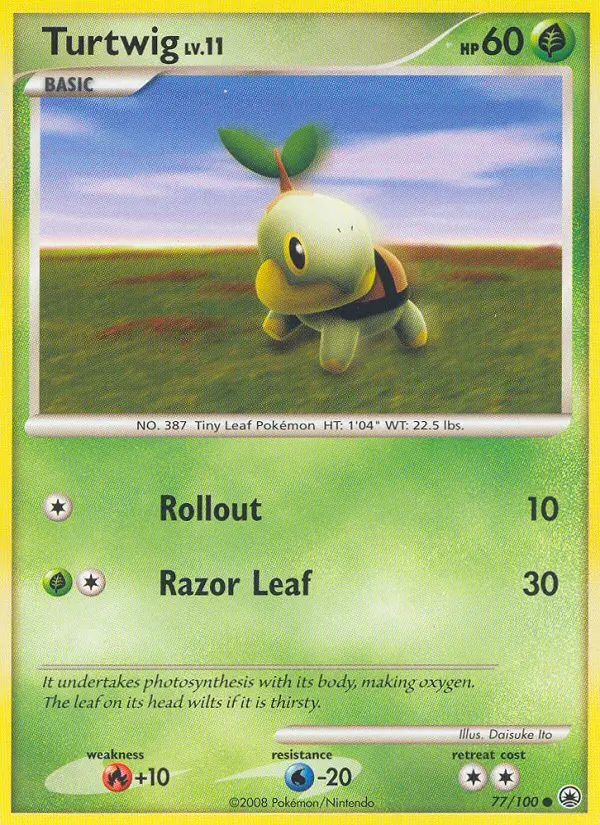 Turtwig - Majestic Dawn 077/100 (Reverse Holo)