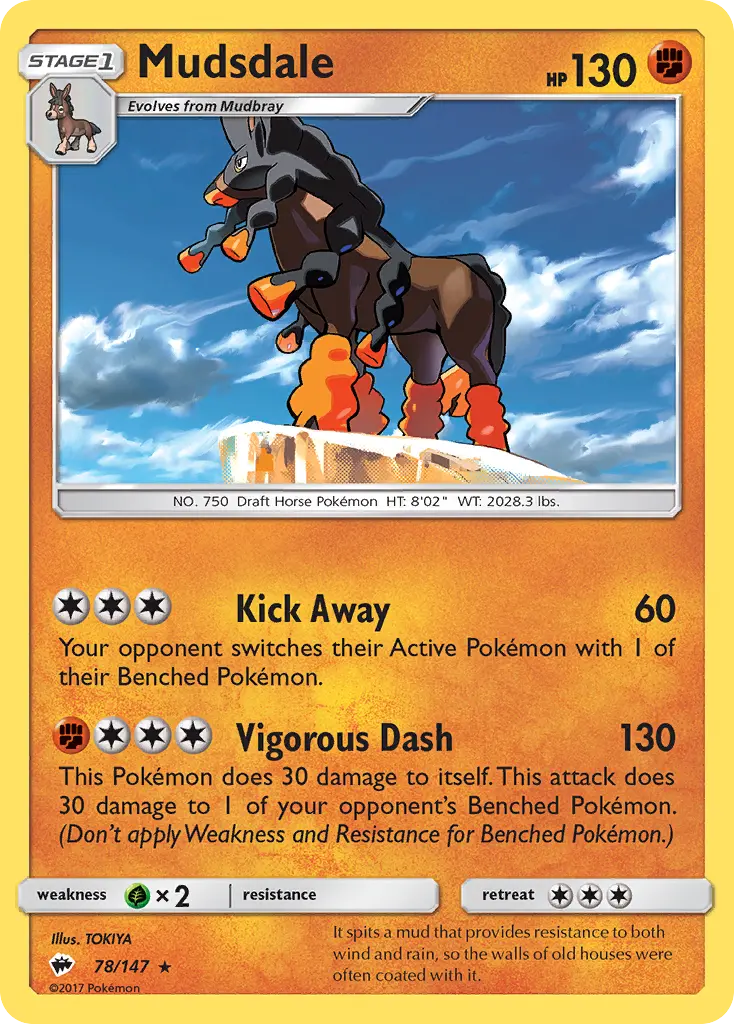 Mudsdale - Burning Shadows 078/147 (Reverse Holo)