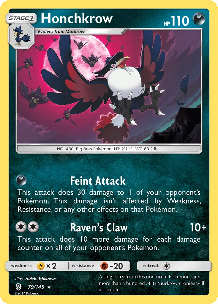 Honchkrow - Guardians Rising 079/145 (Regular)
