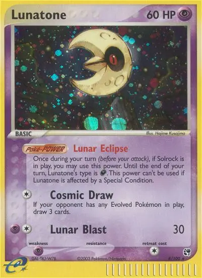 Lunatone - Sandstorm 008/100 (Reverse Holo)