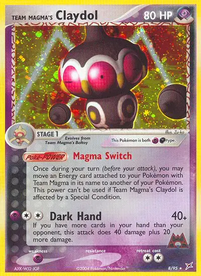 Team Magma's Claydol - Team Magma vs Team Aqua 008/095 (Holo)