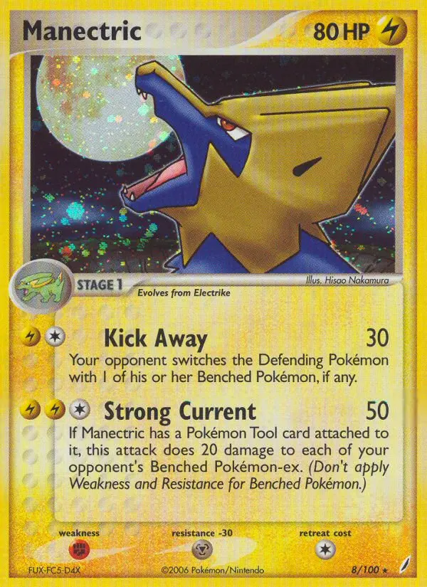 Manectric - Crystal Guardians 008/100 (Reverse Holo)