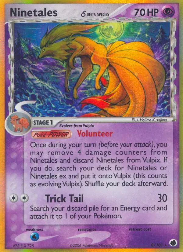Ninetales δ - Dragon Frontiers 008/101 (Reverse Holo)