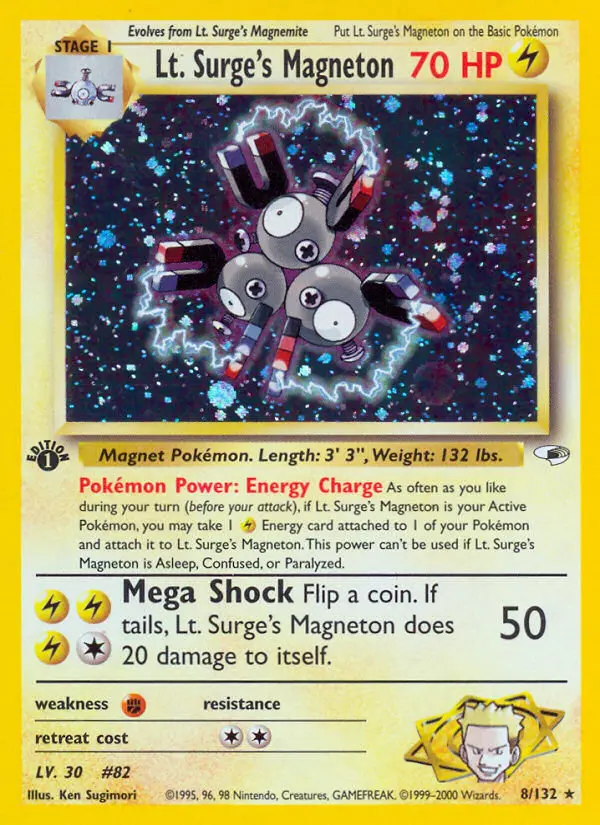 Lt. Surge's Magneton - Gym Heroes 008/132 (Holo)