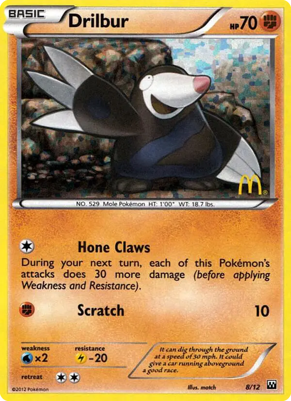 Drilbur - McDonald's Collection 2012 008/012 (Holo)