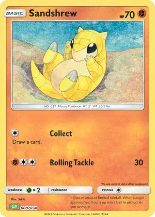 Sandshrew - Venusaur & Lugia ex 008/034 (Holo)
