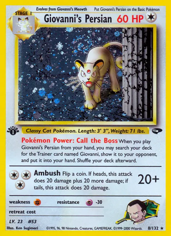 Giovanni's Persian - Gym Challenge 008/132 (Holo)