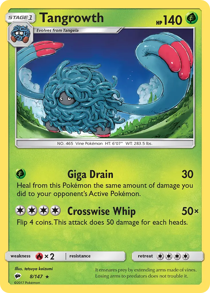Tangrowth - Burning Shadows 008/147 (Regular)