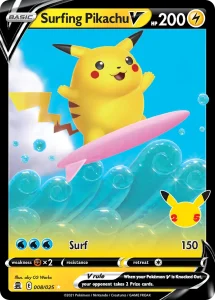 Surfing Pikachu V - Celebrations 008/025 (Holo Rare V)