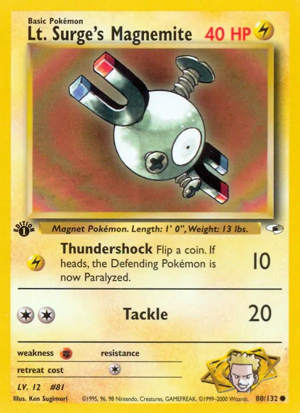 Lt. Surge's Magnemite - Gym Heroes 080/132 (Regular)