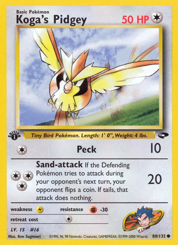 Koga's Pidgey - Gym Challenge 080/132 (Regular)