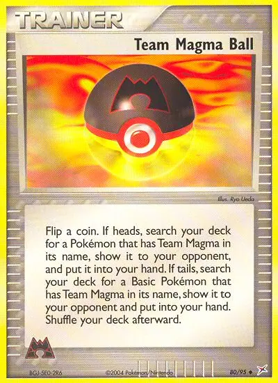 Team Magma Ball - Team Magma vs Team Aqua 080/095 (Reverse Holo)