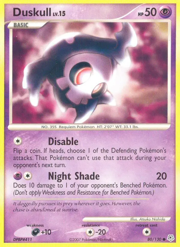 Duskull - Diamond & Pearl 080/130 (Reverse Holo)