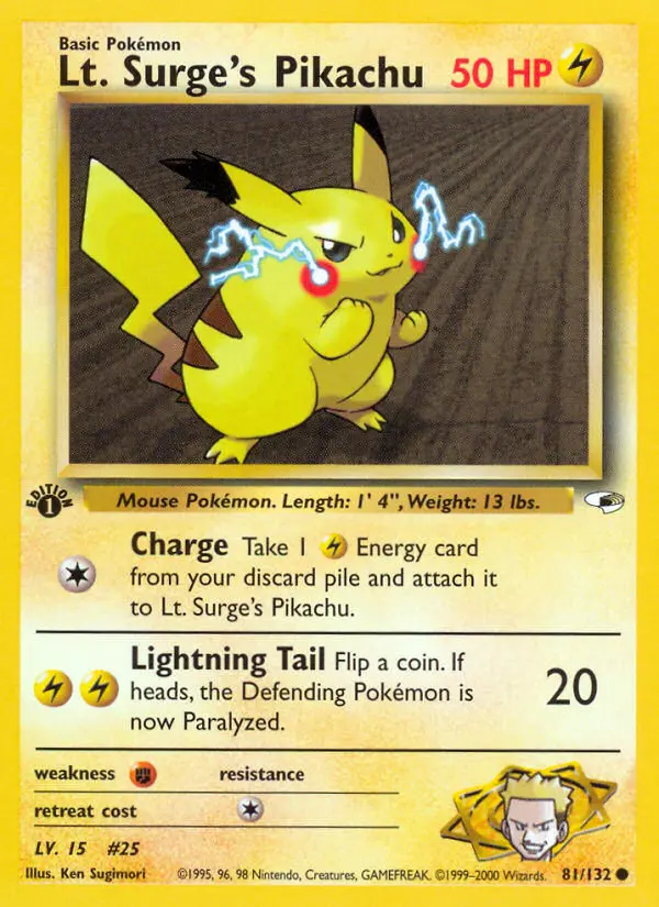 Lt. Surge's Pikachu - Gym Heroes 081/132 (Regular)