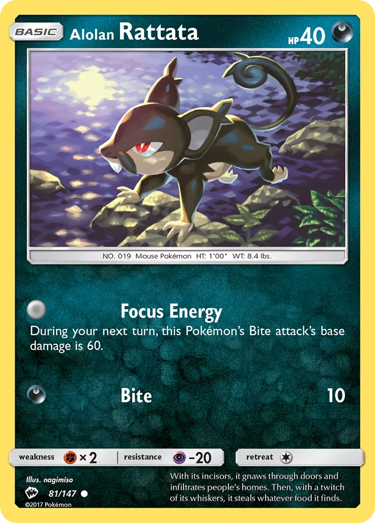 Alolan Rattata - Burning Shadows 081/147 (Regular)