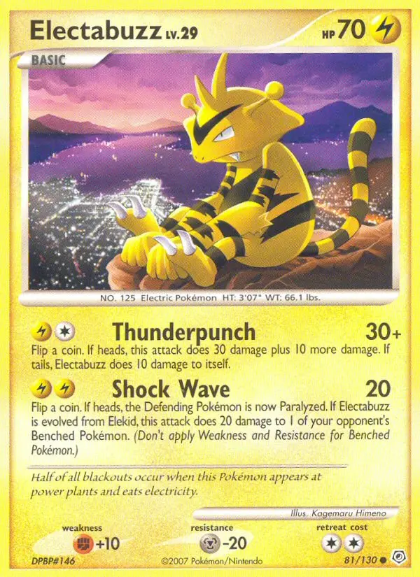 Electabuzz - Diamond & Pearl 081/130 (Reverse Holo)