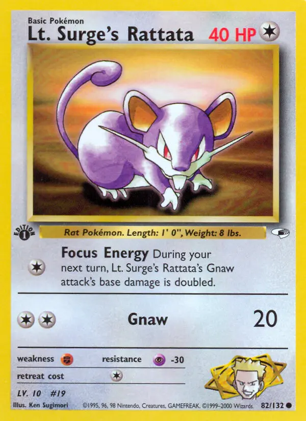 Lt. Surge's Rattata - Gym Heroes 082/132 (Regular)