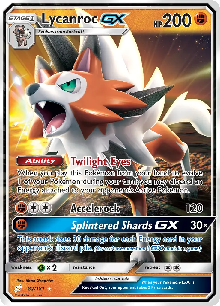 Lycanroc-GX - Team Up 082/181 (Rare Holo GX)