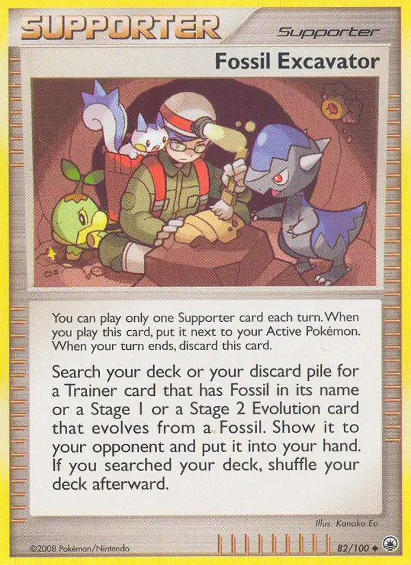 Fossil Excavator - Majestic Dawn 082/100 (Reverse Holo)