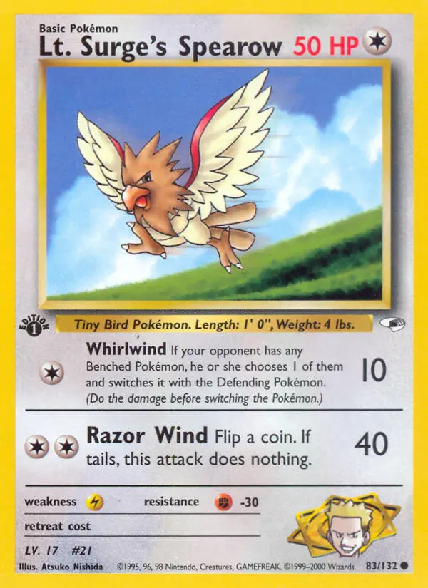 Lt. Surge's Spearow - Gym Heroes 083/132 (Regular)