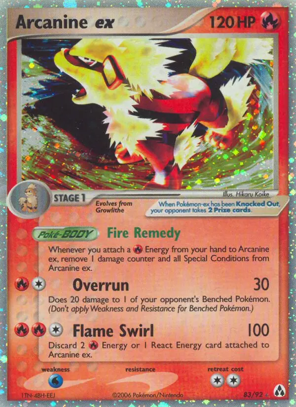 Arcanine ex - Legend Maker 083/092 (Rare Holo EX)