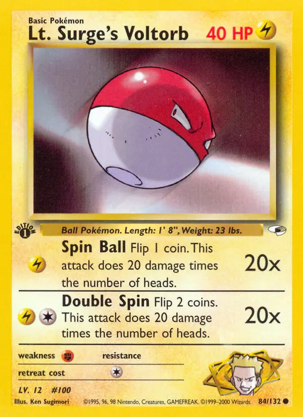 Lt. Surge's Voltorb - Gym Heroes 084/132 (Regular)