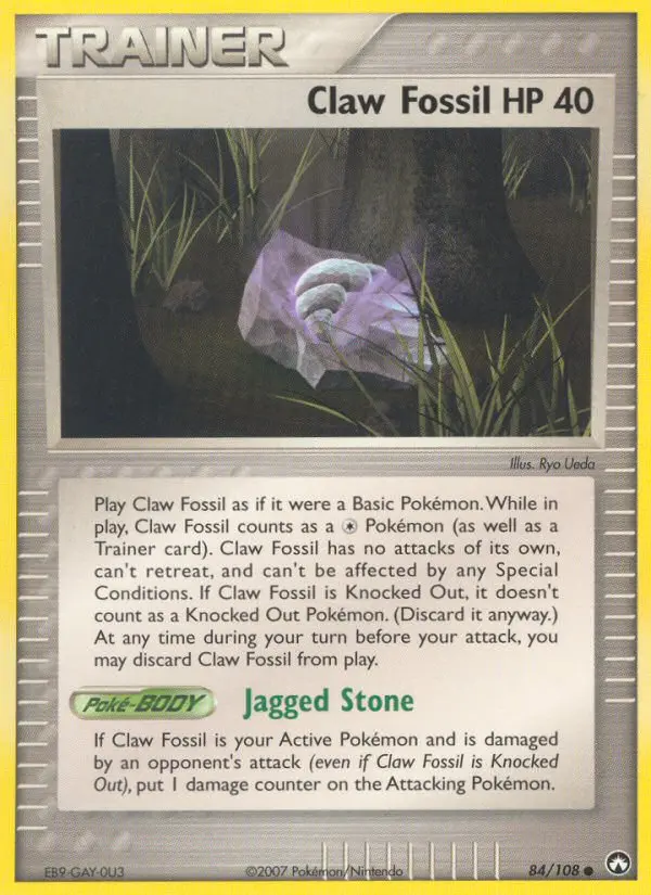 Claw Fossil - Power Keepers 084/108 (Reverse Holo)