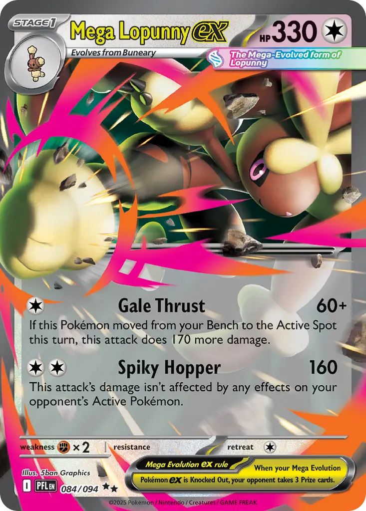 Mega Lopunny ex - Phantasmal Flames 084/094 (Holo)