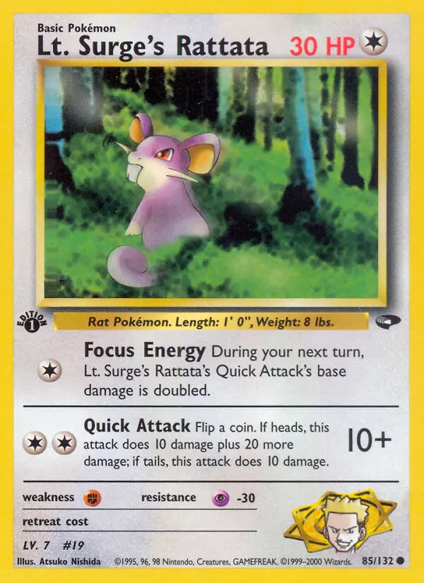Lt. Surge's Rattata - Gym Challenge 085/132 (Regular)