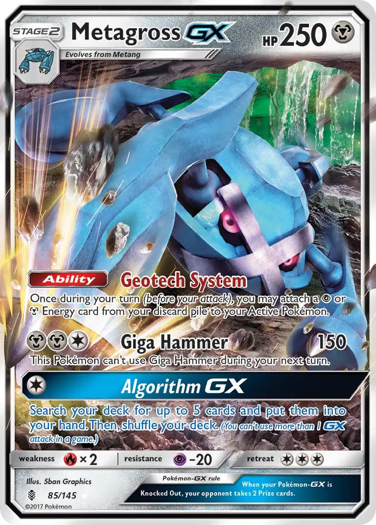 Metagross-GX - Guardians Rising 085/145 (Rare Holo GX)
