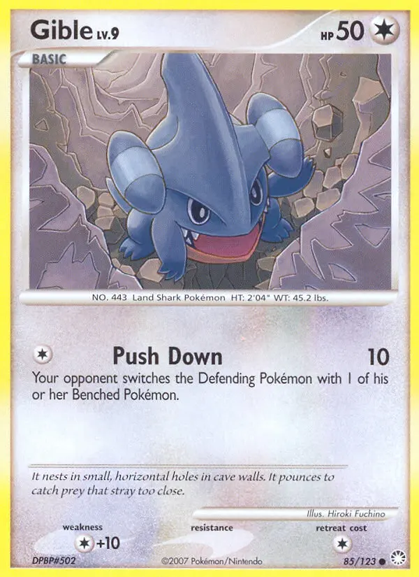 Gible - Mysterious Treasures 085/123 (Reverse Holo)