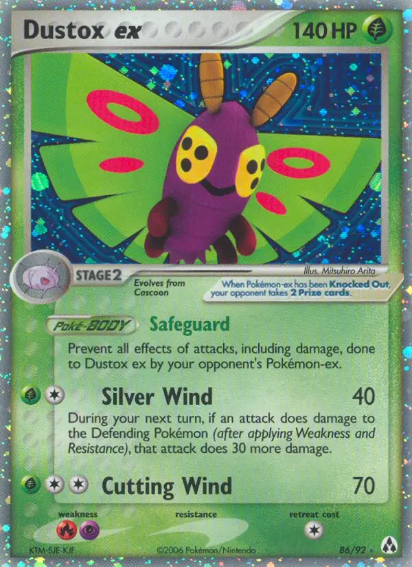 Dustox ex - Legend Maker 086/092 (Rare Holo EX)