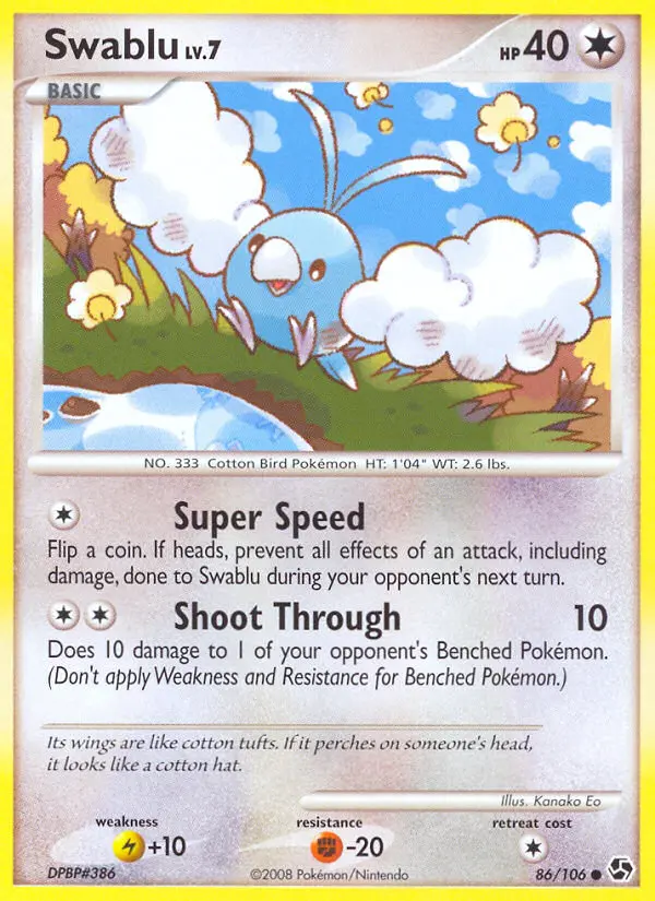 Swablu - Great Encounters 086/106 (Regular)