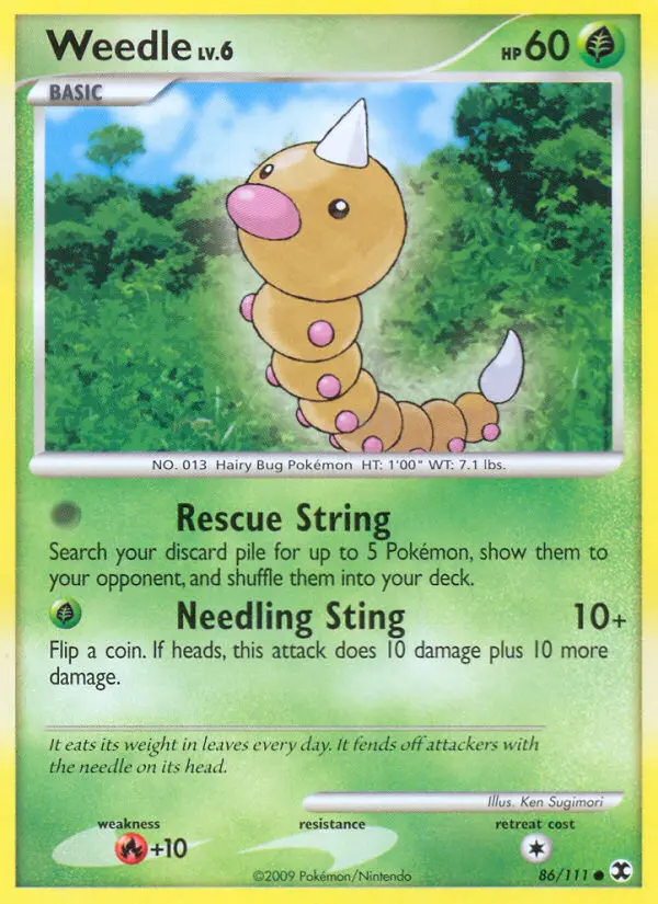 Weedle - Rising Rivals 086/111 (Reverse Holo)